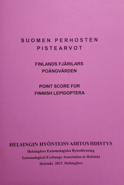 Suomen perhosten pisteluettelo 2023